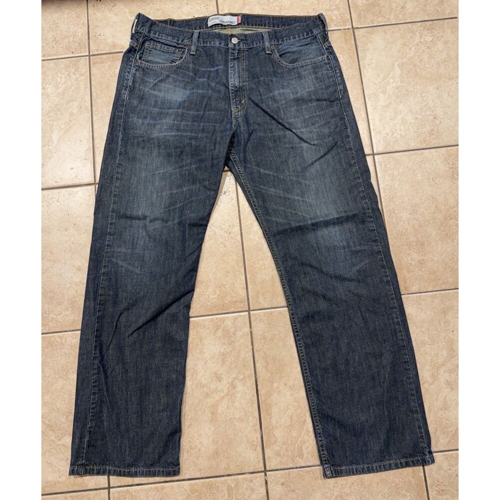 Levis 569 Jeans Mens 36x32 Blue Loose Straight Dark Wash Baggy Denim Wide Leg